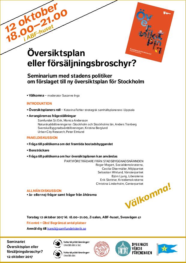 Översiktsplan eller försäljningsbroschyr? 12/10 2017 kl 18-21