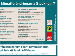 OBS! REFERAT FRÅN KLIMATSEMINARIET 11 NOV 2019