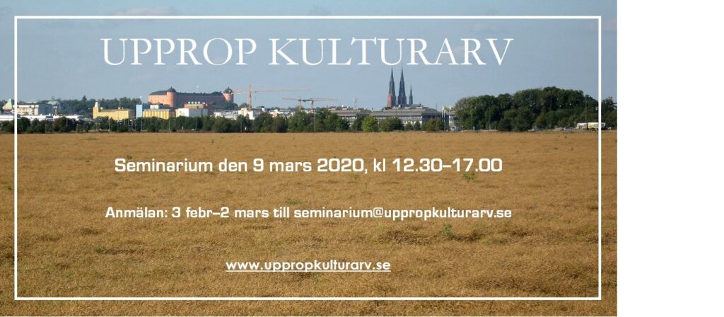 UPPROP KULTURARV – seminarium 9 mars kl 12.30-17.00