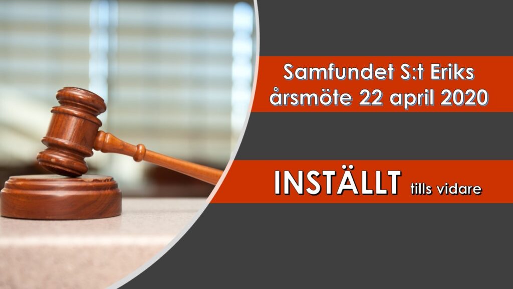 Årsmöte 22 april 2020 senareläggs