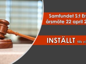 Årsmöte 22 april 2020 senareläggs