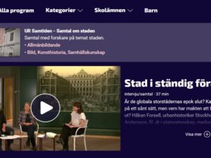 Samfundet S:t Eriks ordförande Monica Andersson i samtal om Stad i ständig förändring