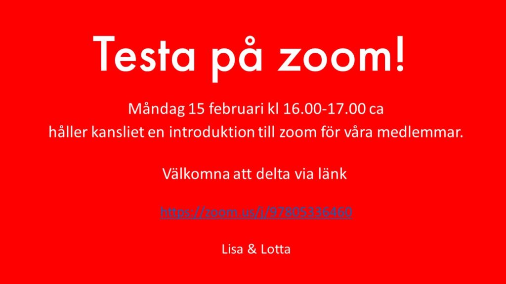 Testa på zoom!