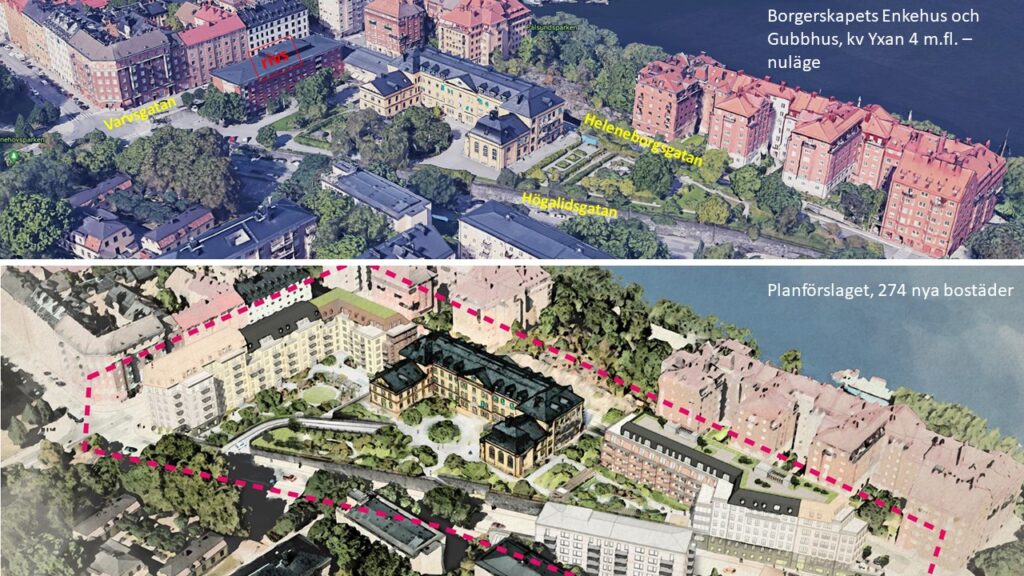 Samfundet S:t Erik motsätter sig planförslag för kv Yxan m fl på Södermalm (Borgerskapet, m fl)